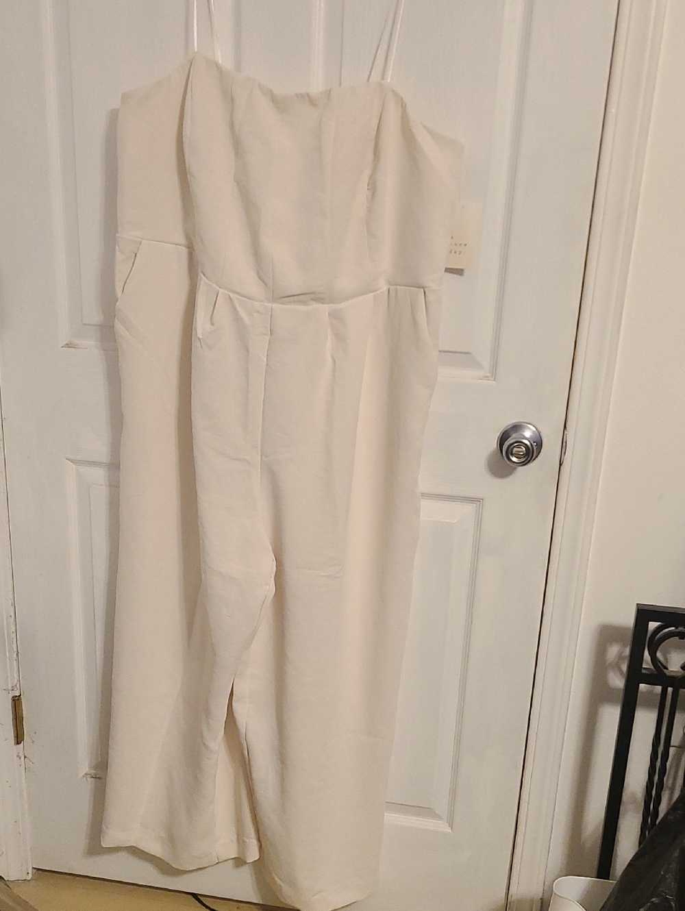 a new day Strapless Wide-Leg Jumpsuit in Off-White